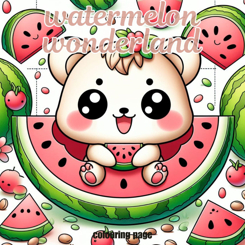 [DCB028] Colouring Page - Watermelon Wonderland