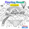 [DCB012] Colouring Page - Floating House
