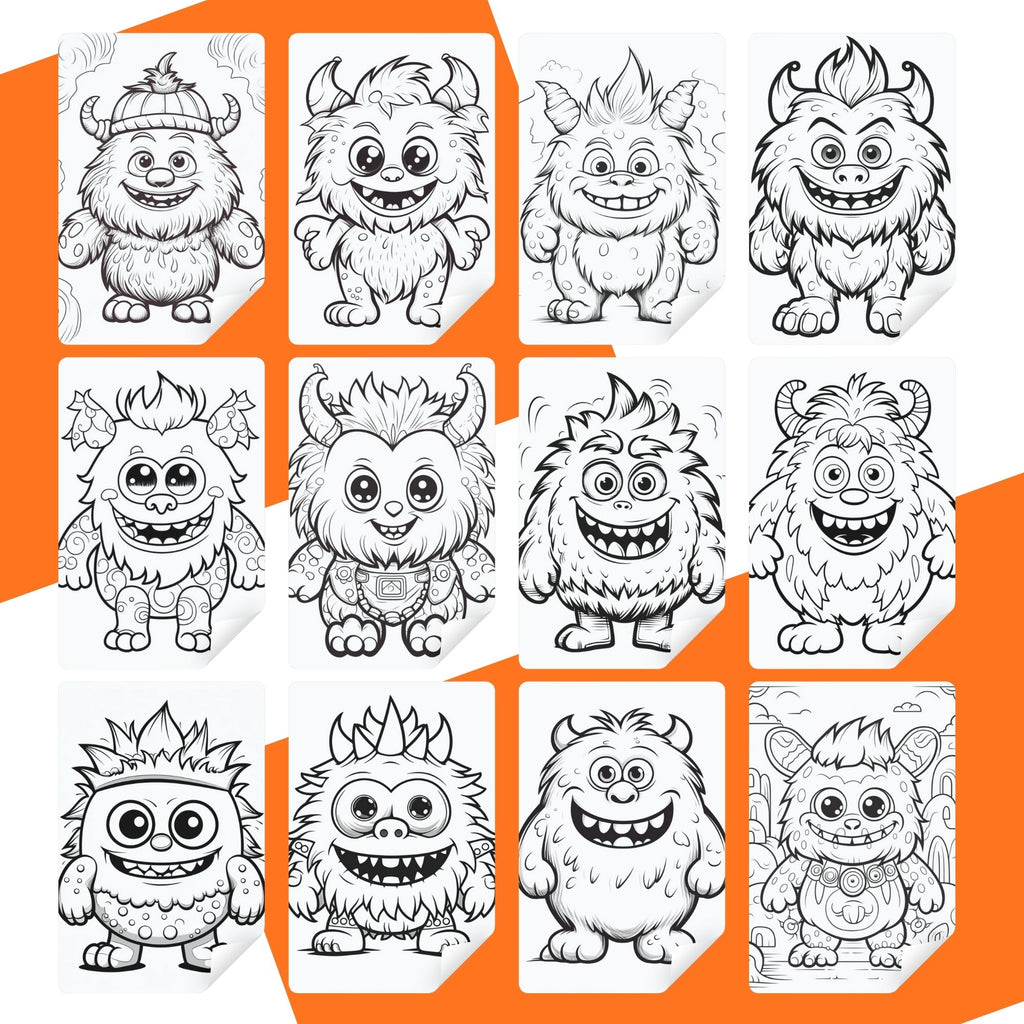 [DCB007] Colouring Page - Fluffy Monster