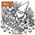 [DCB022] Colouring Page - Gnome Garden
