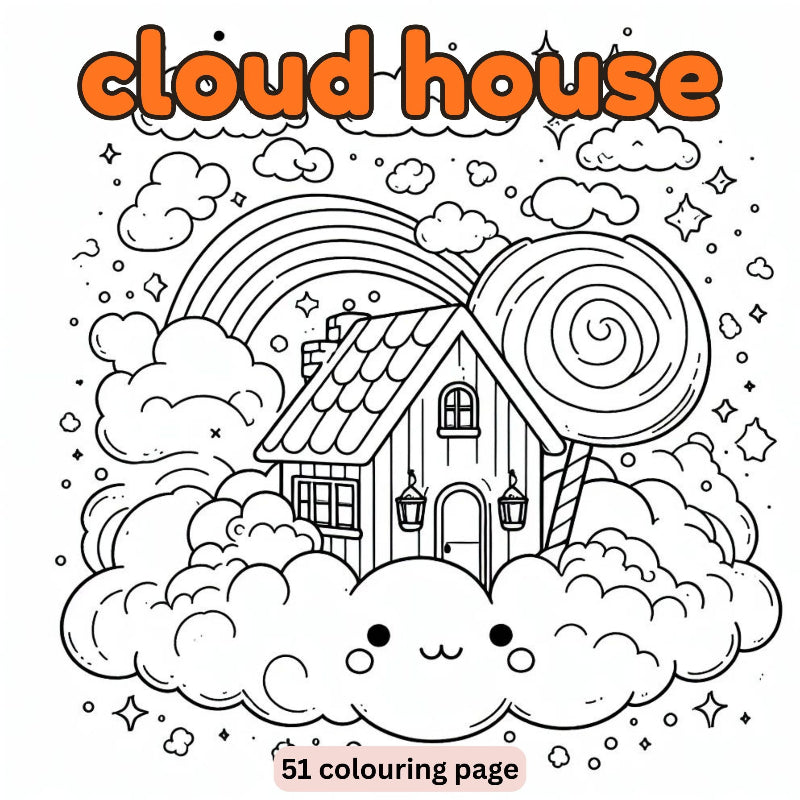 [DCB021] Colouring Page - Cloud House