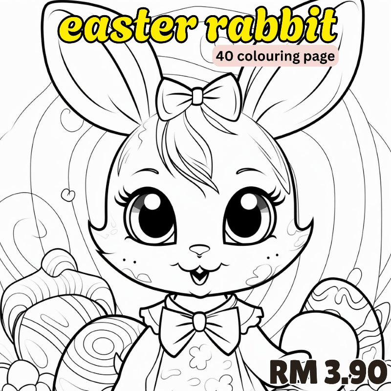 [DCB017] Colouring Page - Easter Rabbit