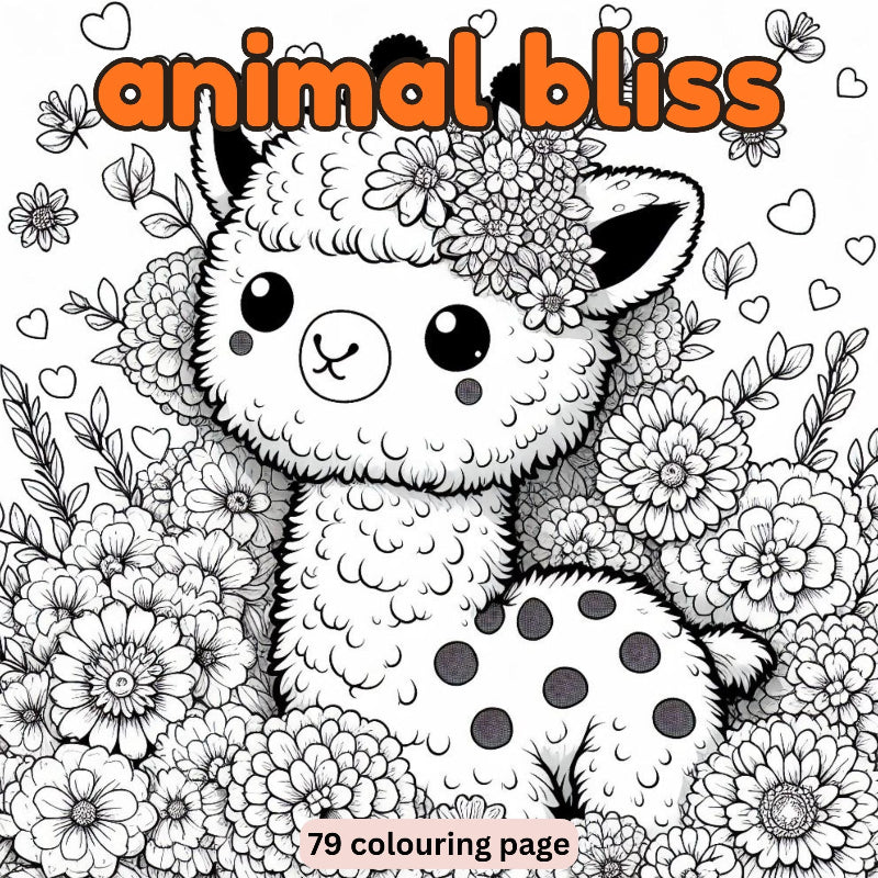 [DCB020] Colouring Page - Animal Bliss
